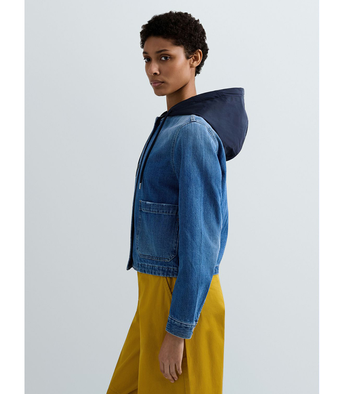 フード付きデニムジャケット 詳細画像 ブルー 4